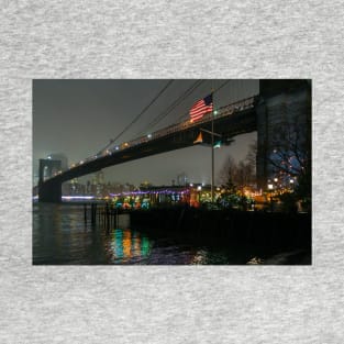 Brooklyn Bridge & American Flag T-Shirt